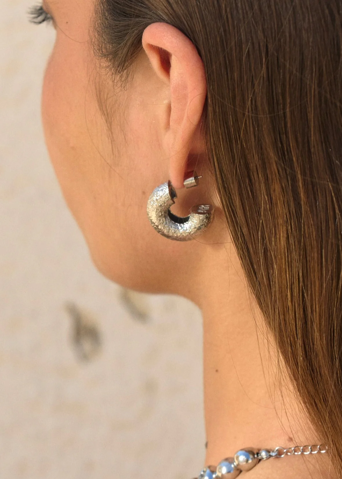 PIEL DE NARANJA EARRINGS PLATA - Image 6