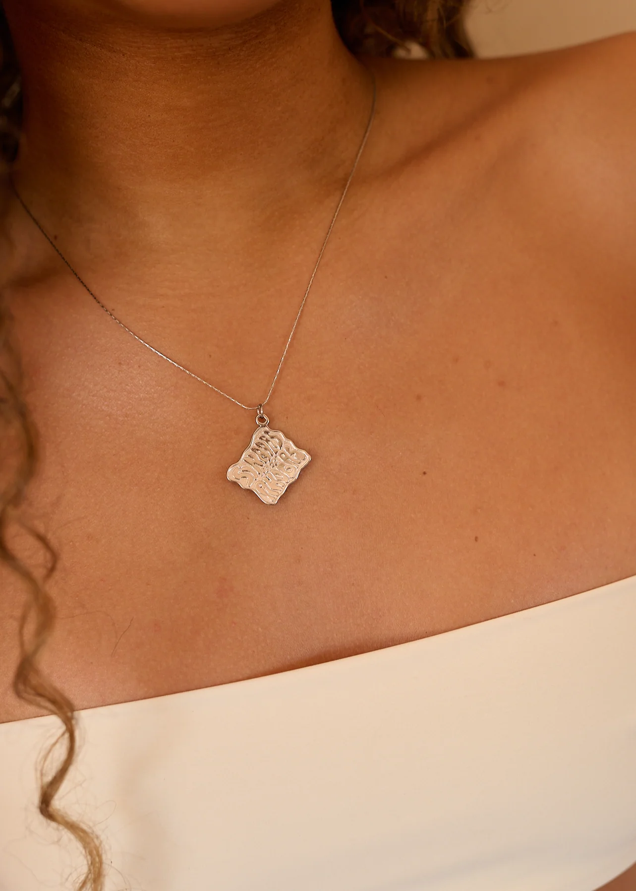 SI NADAS NO TE AHOGAS NECKLACE PLATA - Image 4